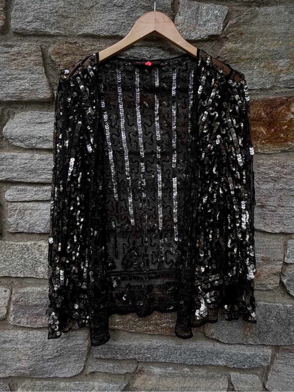 Kate Moss x Topshop Black Sequin Cardigan
